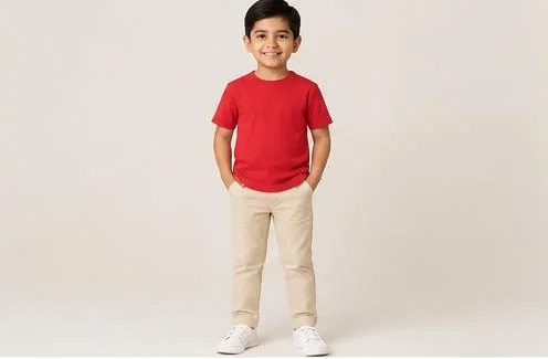 Red Boys Cotton T-Shirt