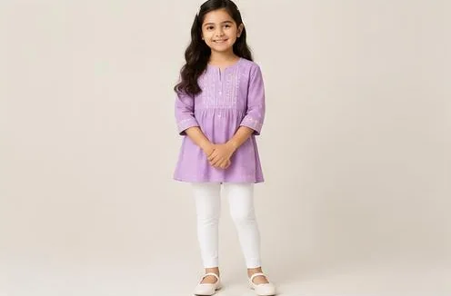 Lavender Girls Tunic Set
