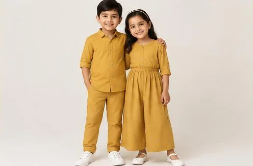 Mustard Sibling Cotton Sets