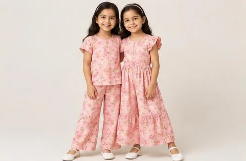 Pink Floral Girls Sets