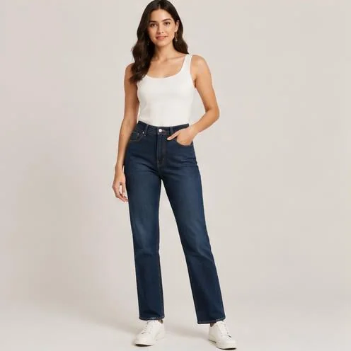 Indigo Straight-Fit Jeans